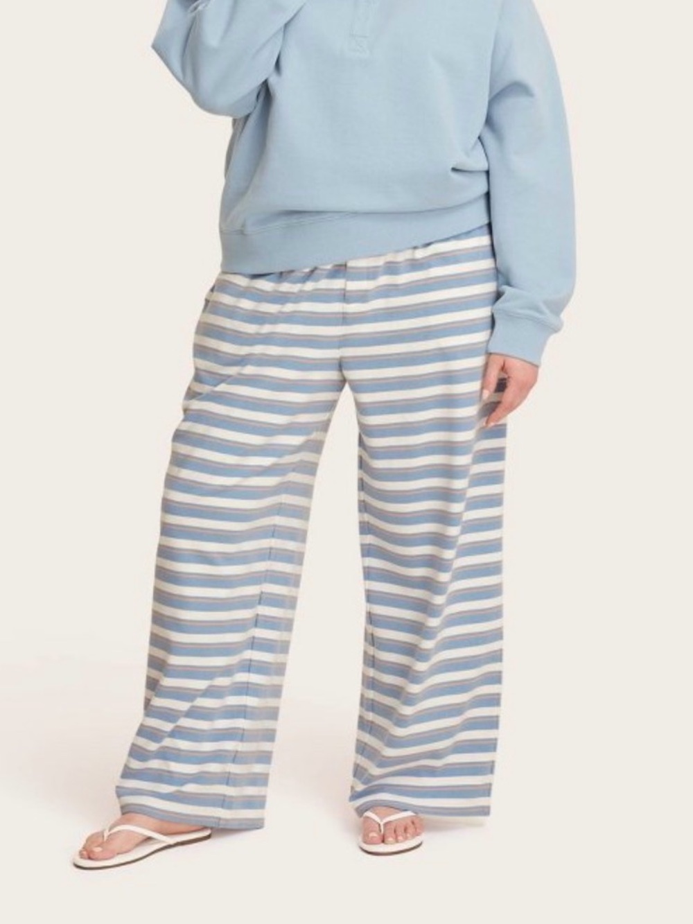 Parke x Target high rise boxer knit pants size 2X blue/orange striped